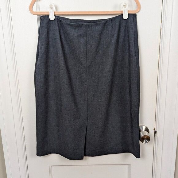 Eileen Fisher | Dark Grey Pencil Skirt Size Small - Picture 2 of 10